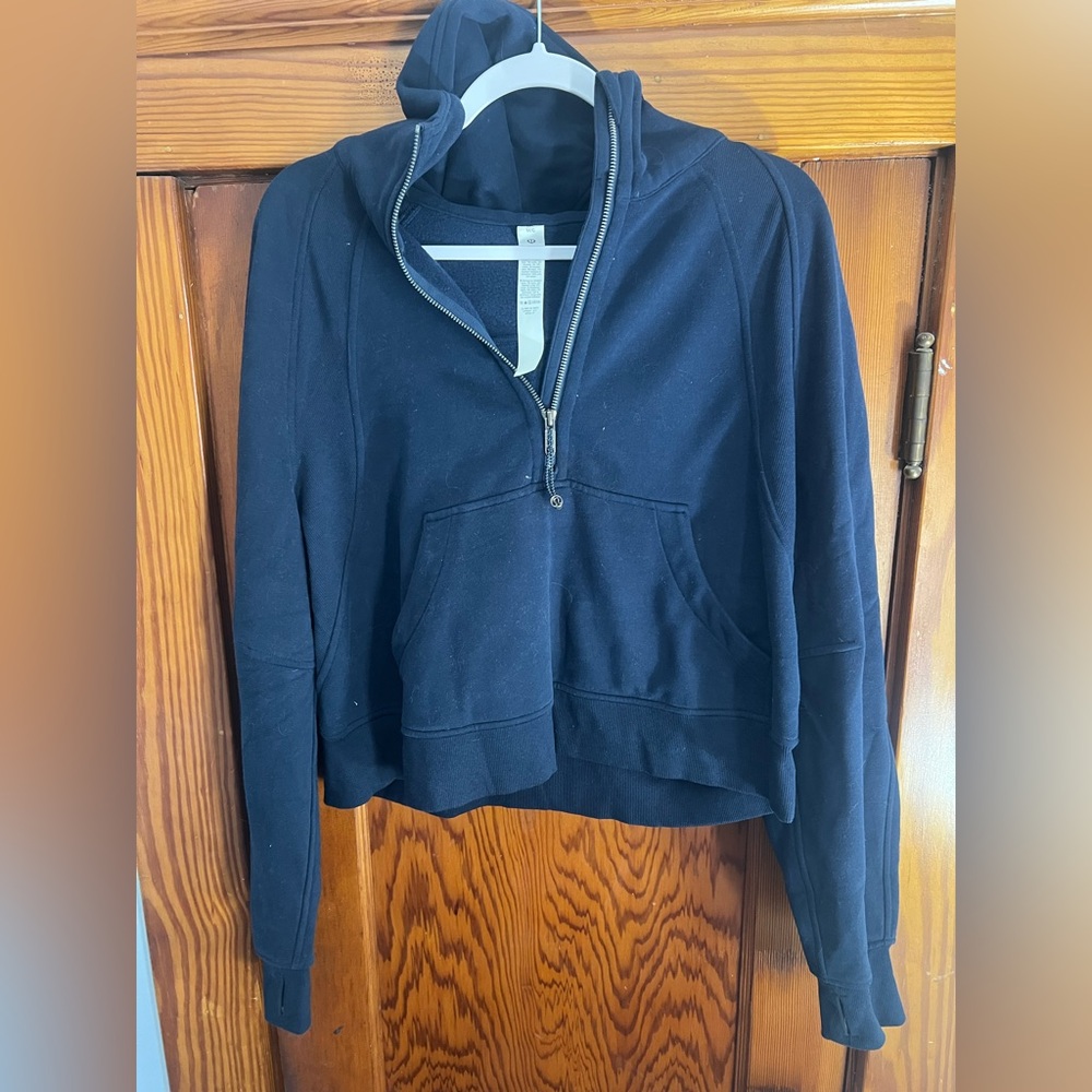 lululemon Scuba Navy Half-Zip Hoodie M/L *NEVER WORN*